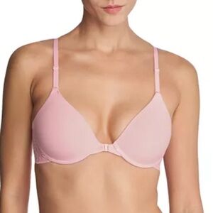 NWOT NATORI Lush Front Close Bra COLOR:Peony/White Size 32D